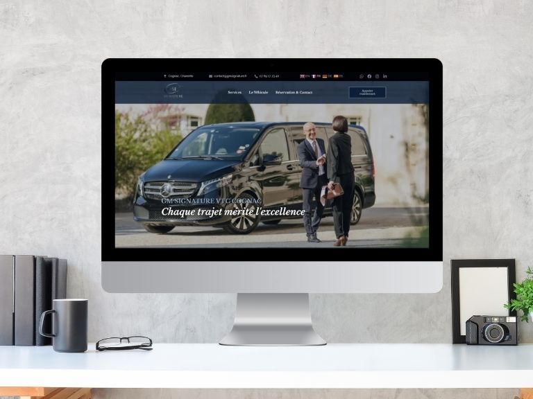 Site vitrine pour un chauffeur VTC privé "GM SIGNATURE"